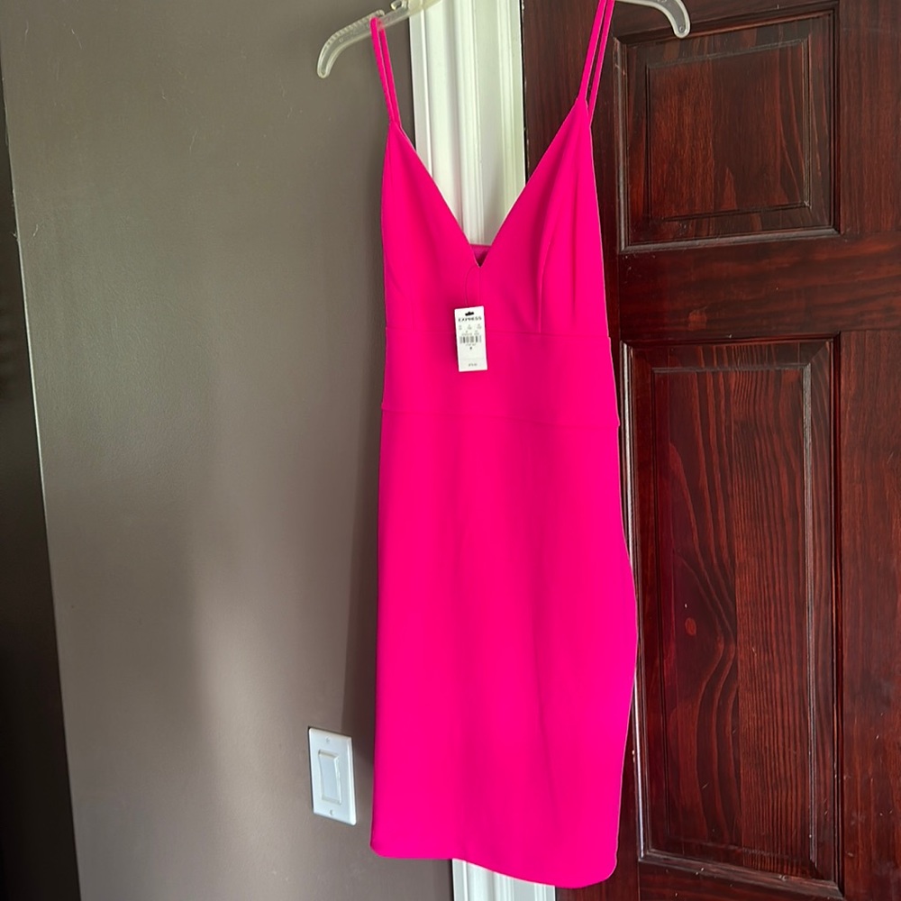 Hot pink dress! Barbie dress from express